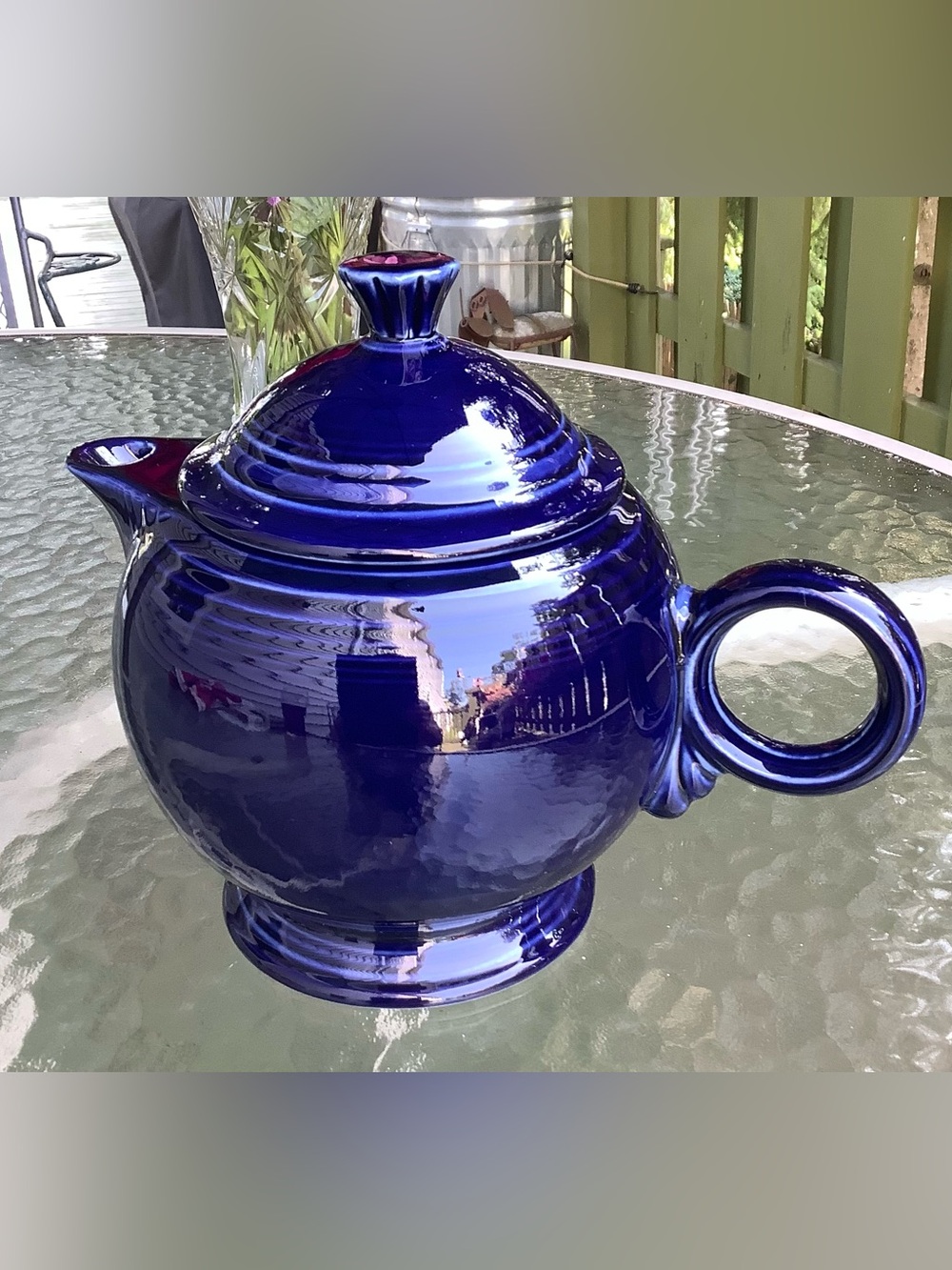 Fiesta Fieastaware Large Cobalt Blue Teapot excellent condition, never used